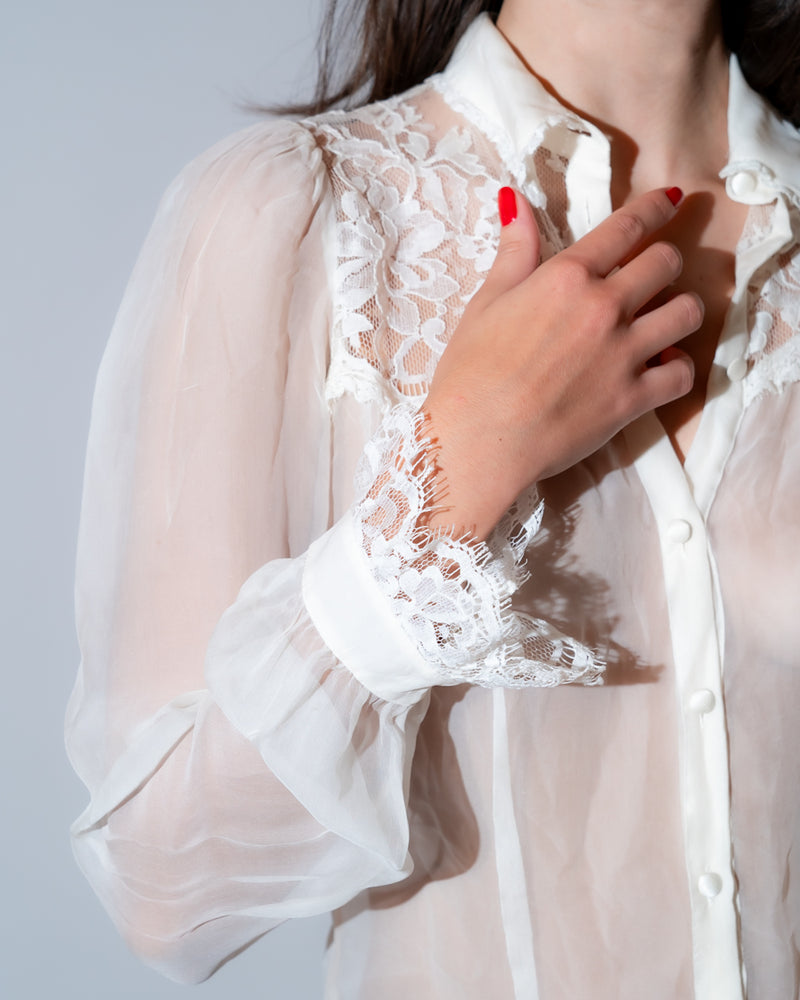 White Silk Shirt