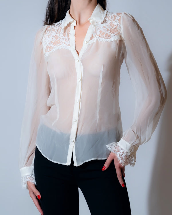 White Silk Shirt