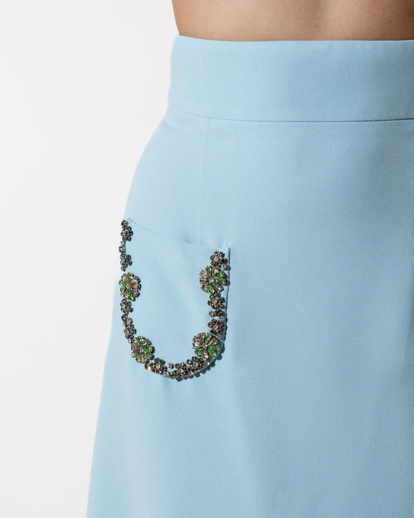 Embellished Cady Skirt