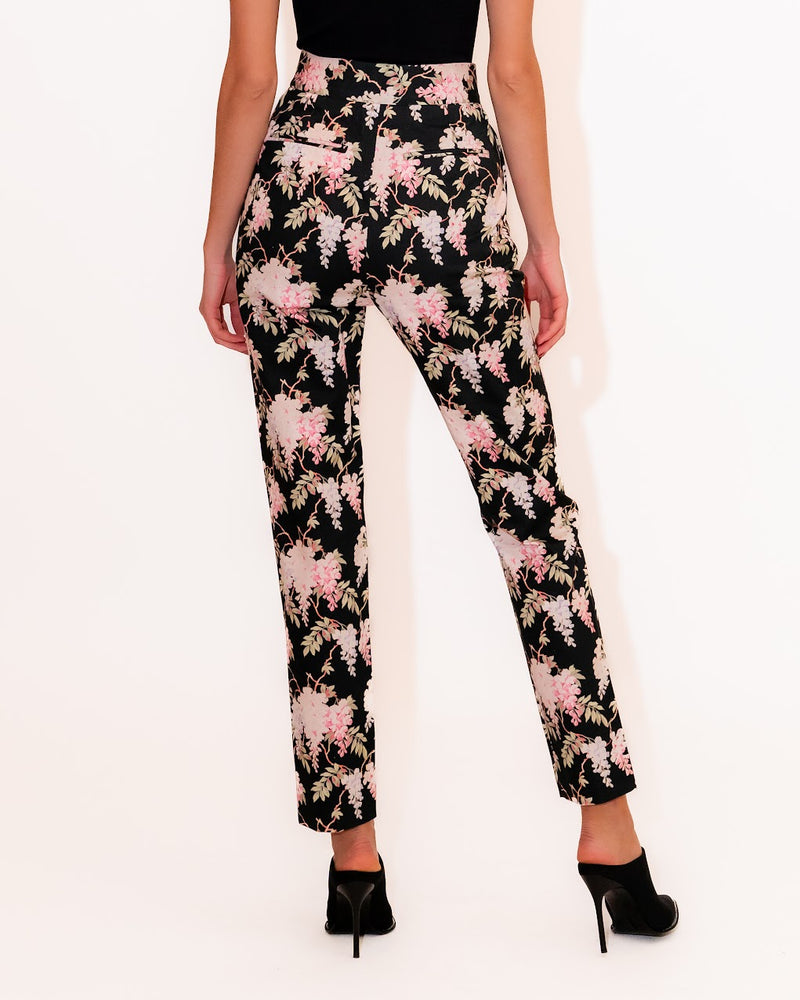 Floral High Rise Trousers