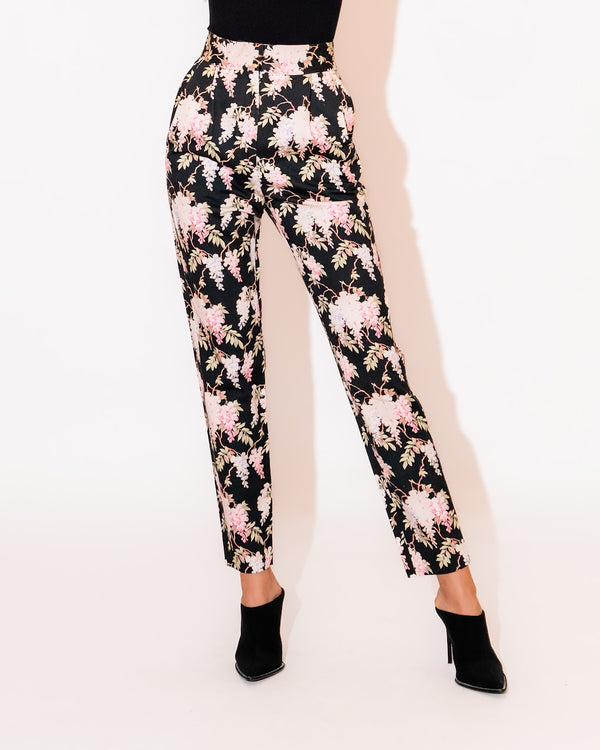 Floral High Rise Trousers