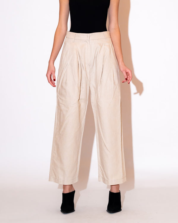 Beige Linen Trousers