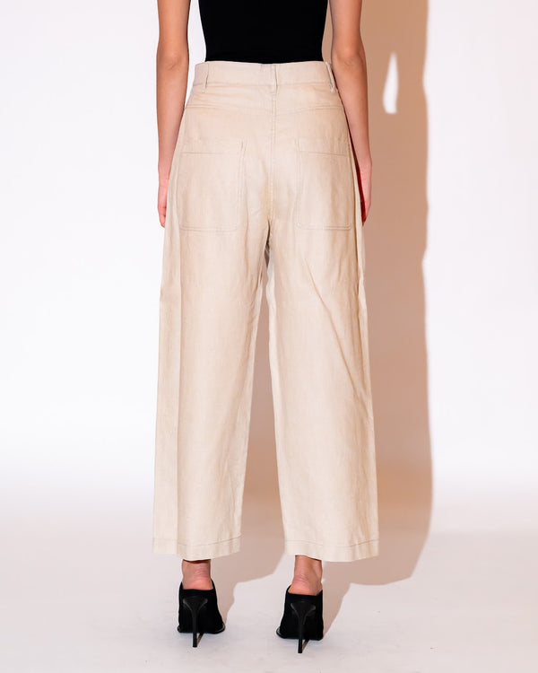 Beige Linen Trousers