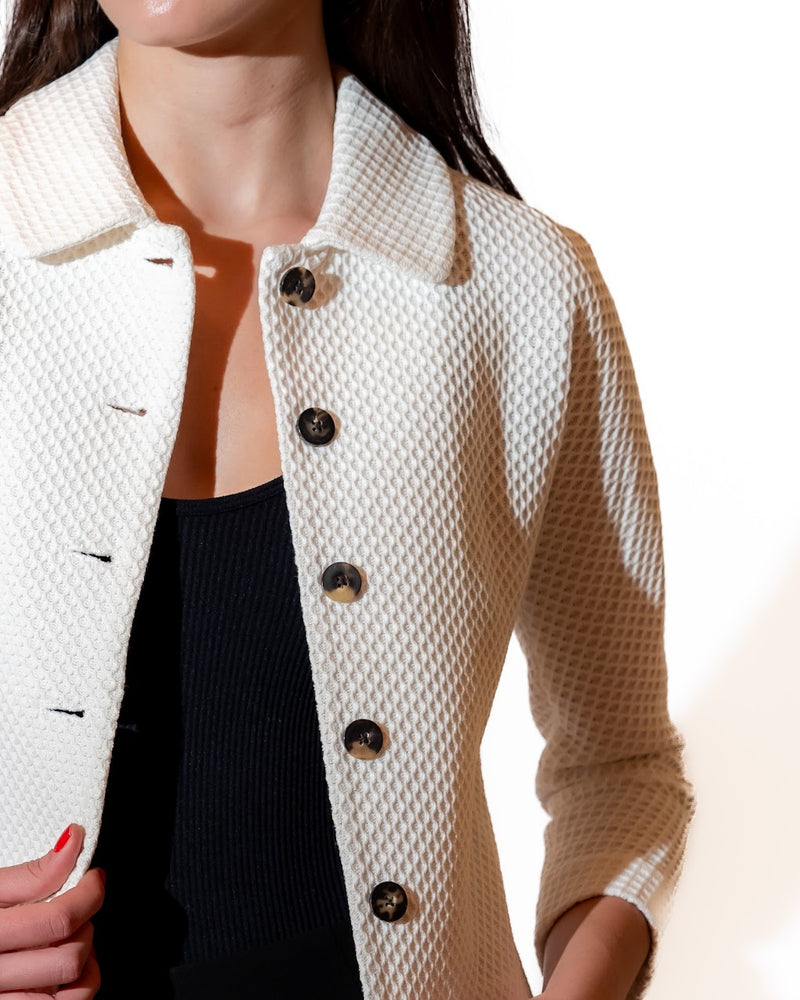 White Cotton Blazer