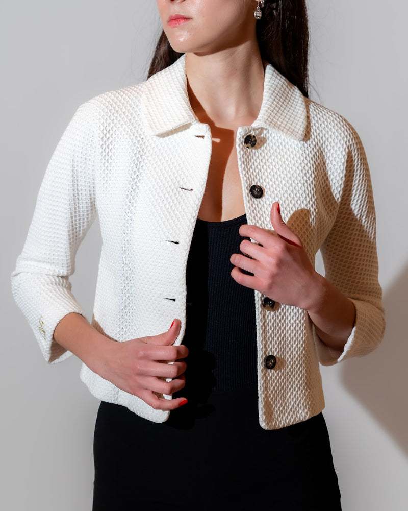 White Cotton Blazer