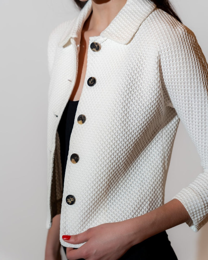 White Cotton Blazer