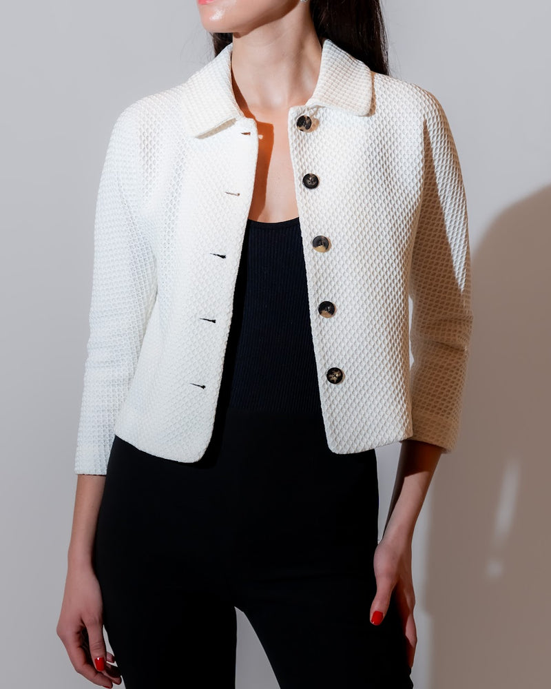 White Cotton Blazer