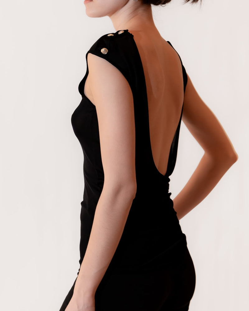 Backless Black Top