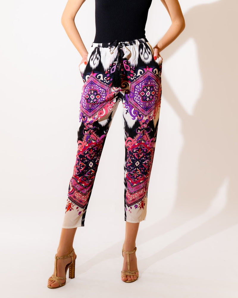 Multi-Color Silk Pants