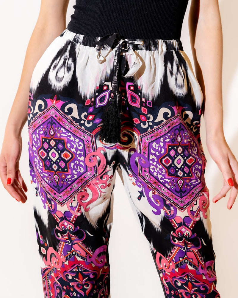 Multi-Color Silk Pants