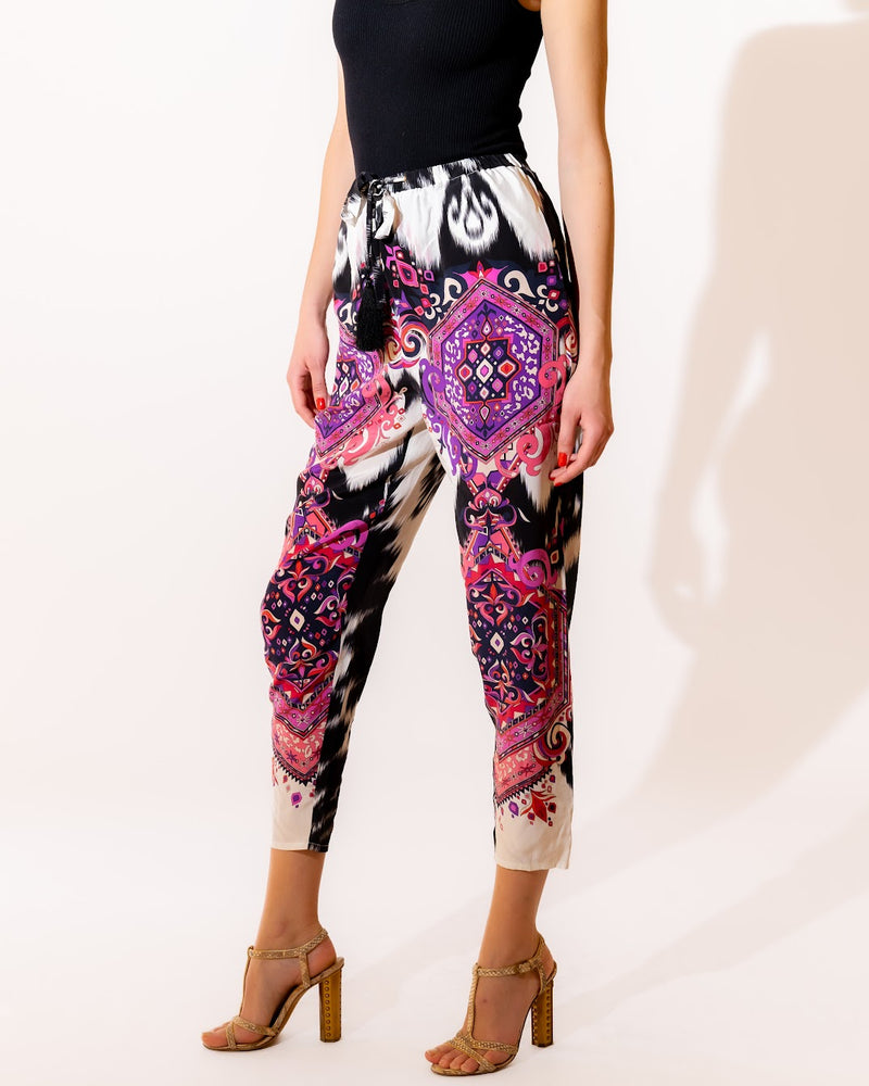 Multi-Color Silk Pants