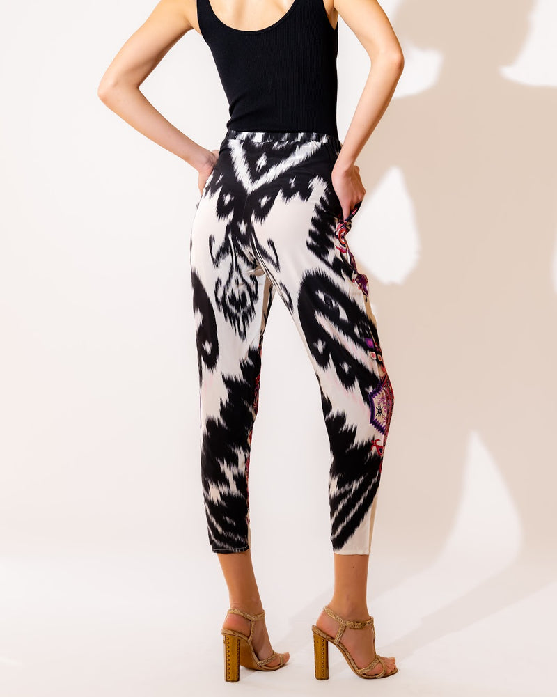 Multi-Color Silk Pants