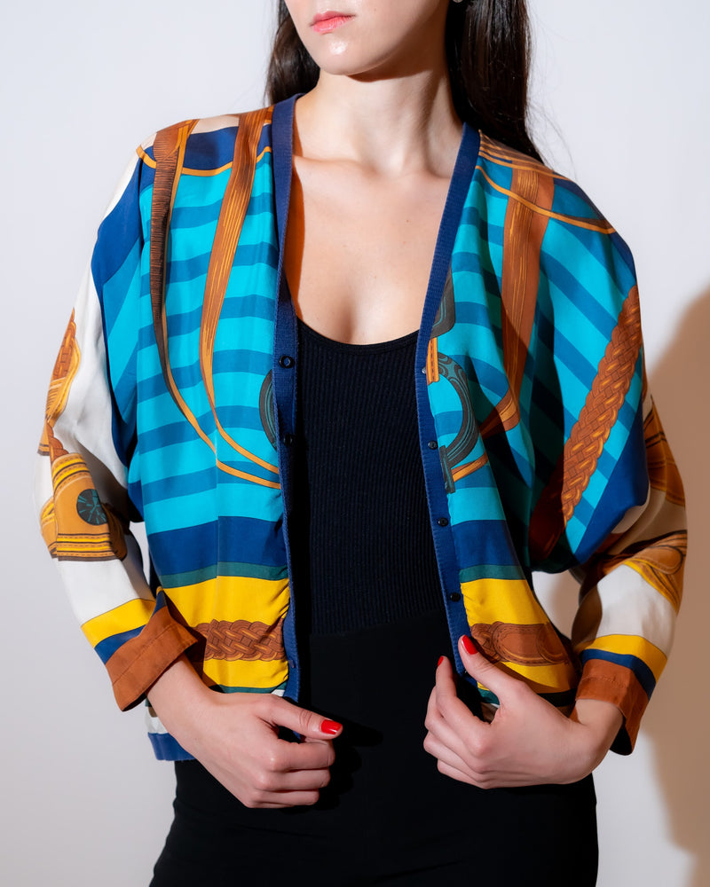 Silk Multi-Color Cardigan