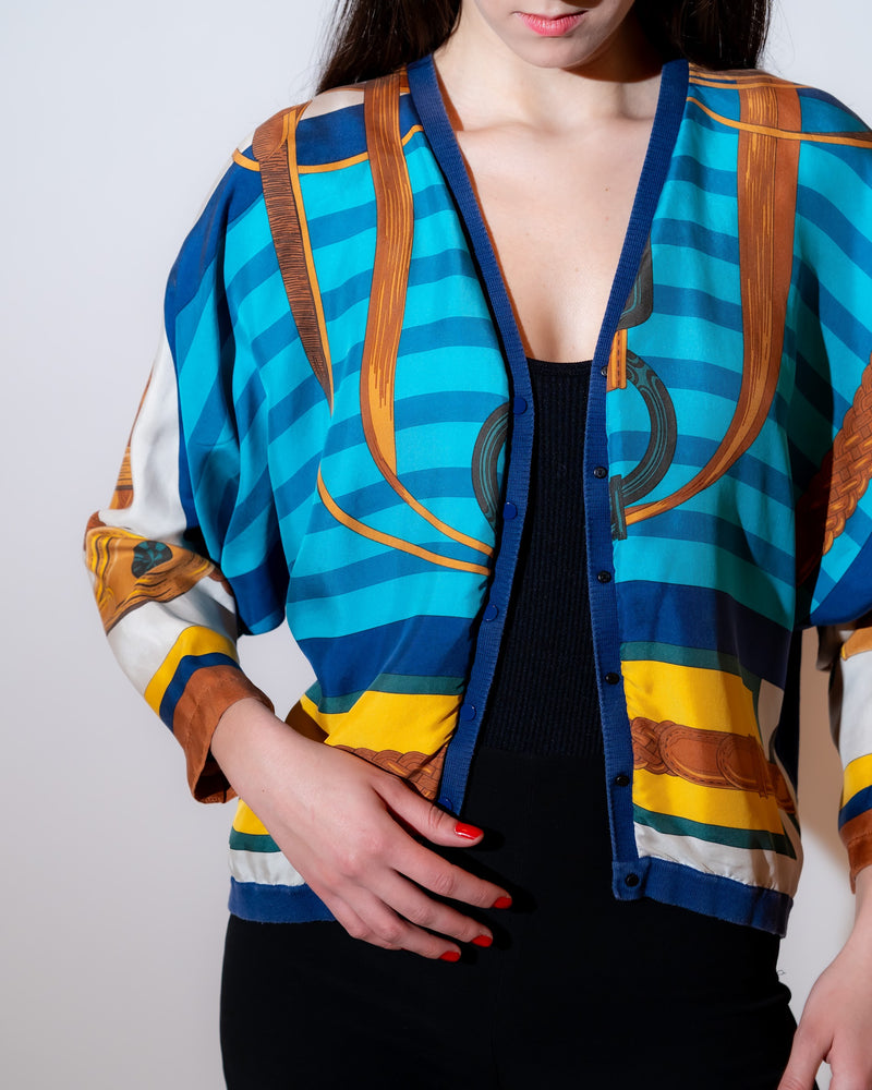 Silk Multi-Color Cardigan