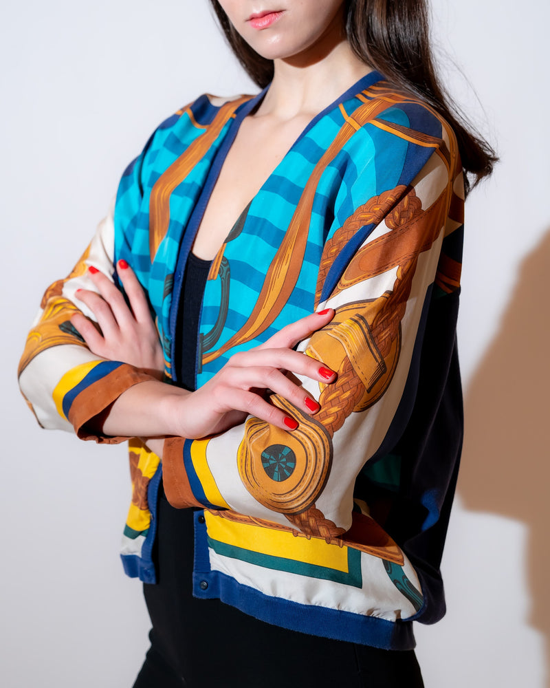 Silk Multi-Color Cardigan