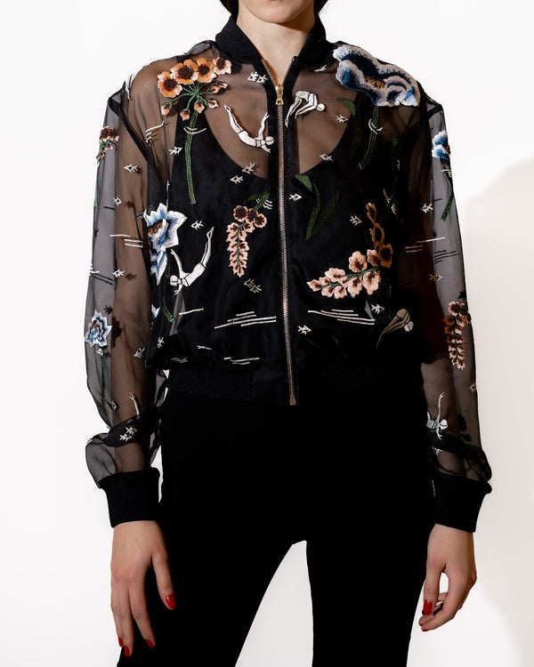 Embroidered Mesh Jacket