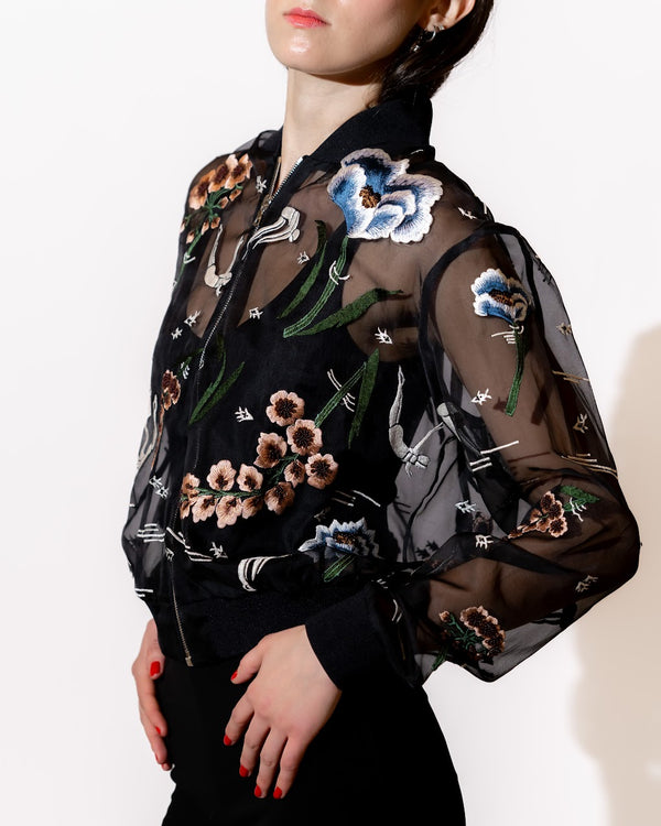 Embroidered Mesh Jacket