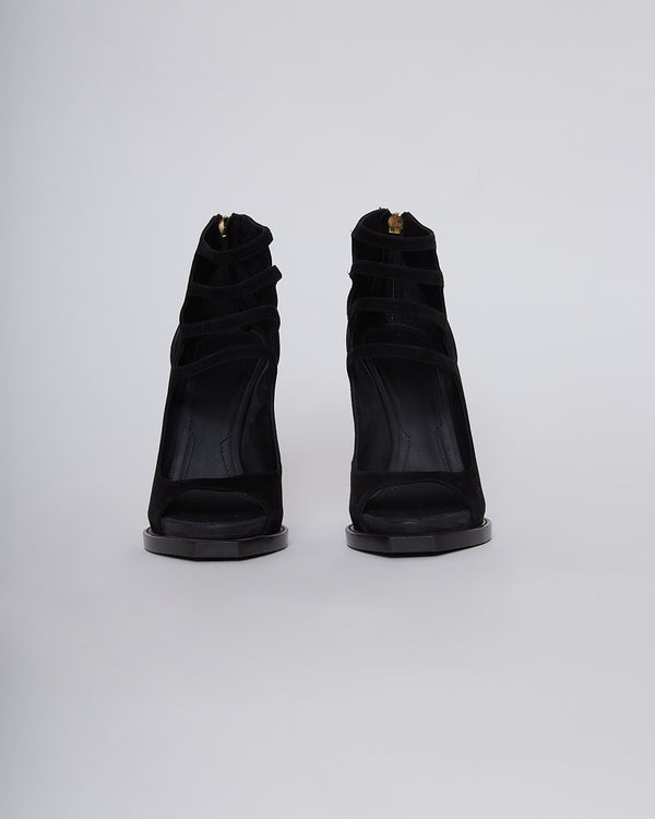 Suede Sandals in Black