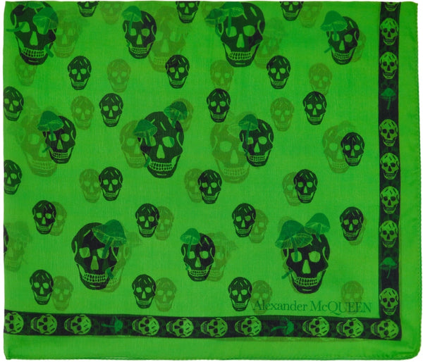 ALEXANDER McQUEEN Skull Printed Chiffon Square Scarf