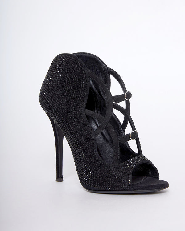 GIUSEPPE ZANOTTI Suede Heels Detailed with Crystals