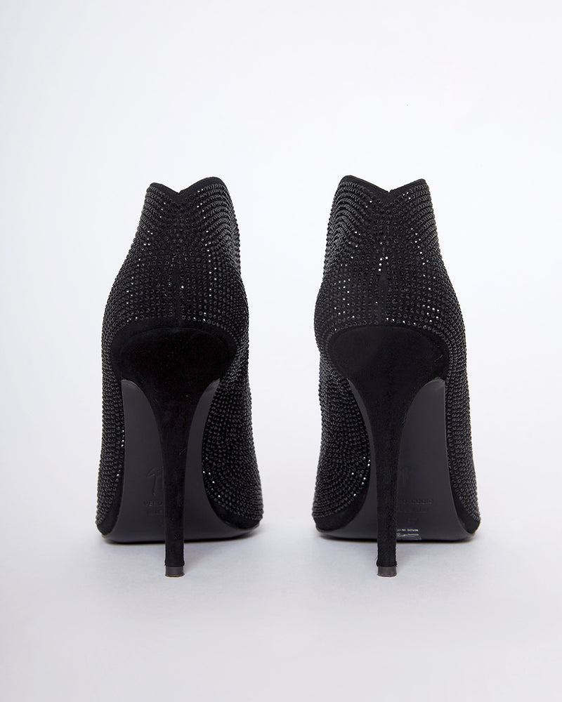 GIUSEPPE ZANOTTI Suede Heels Detailed with Crystals