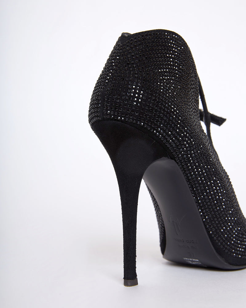 GIUSEPPE ZANOTTI Suede Heels Detailed with Crystals