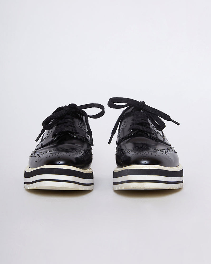 Pre-Loved Leather Platform Brogues