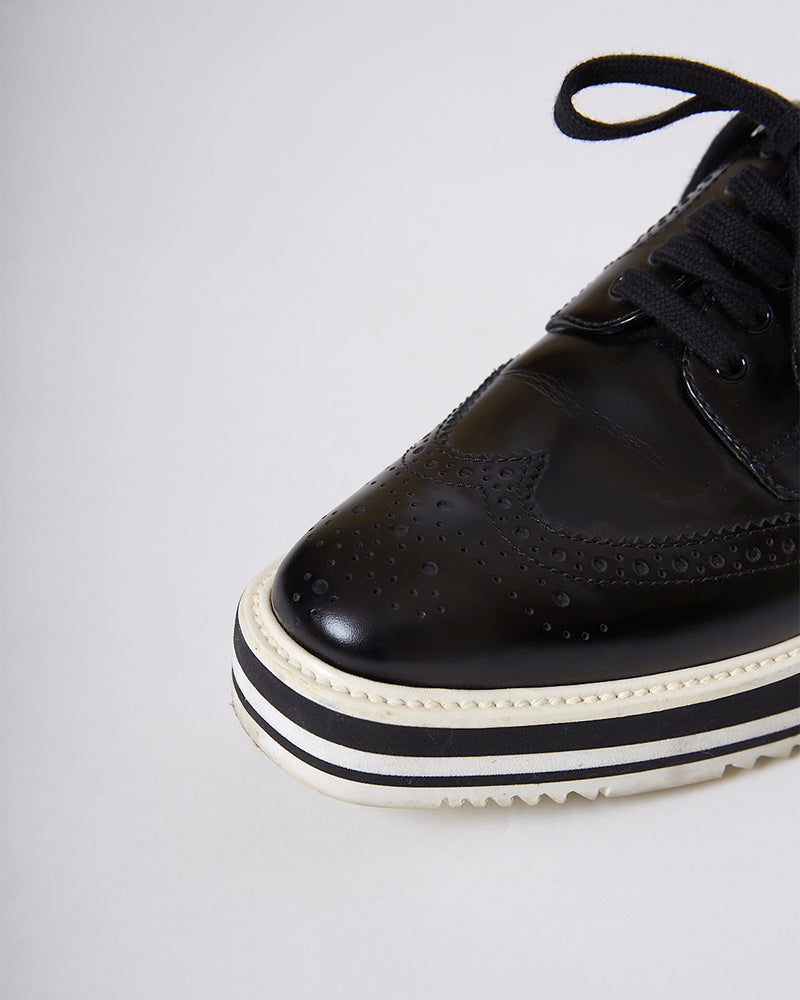 Pre-Loved Leather Platform Brogues