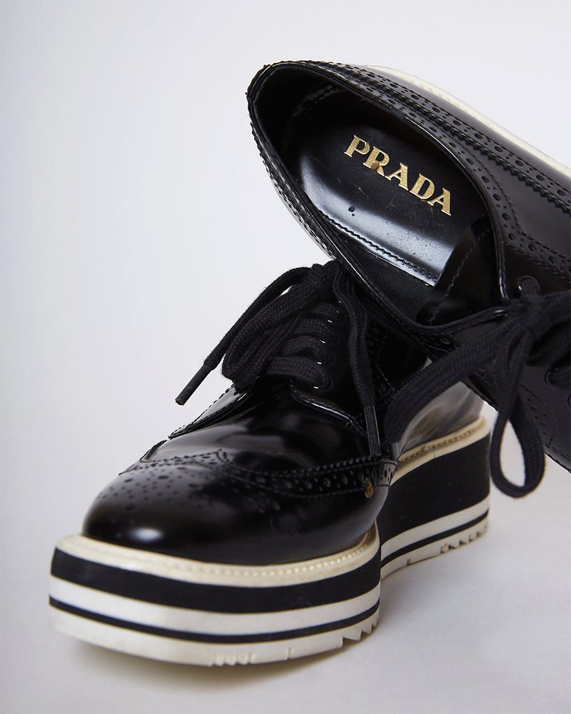 Pre-Loved Leather Platform Brogues