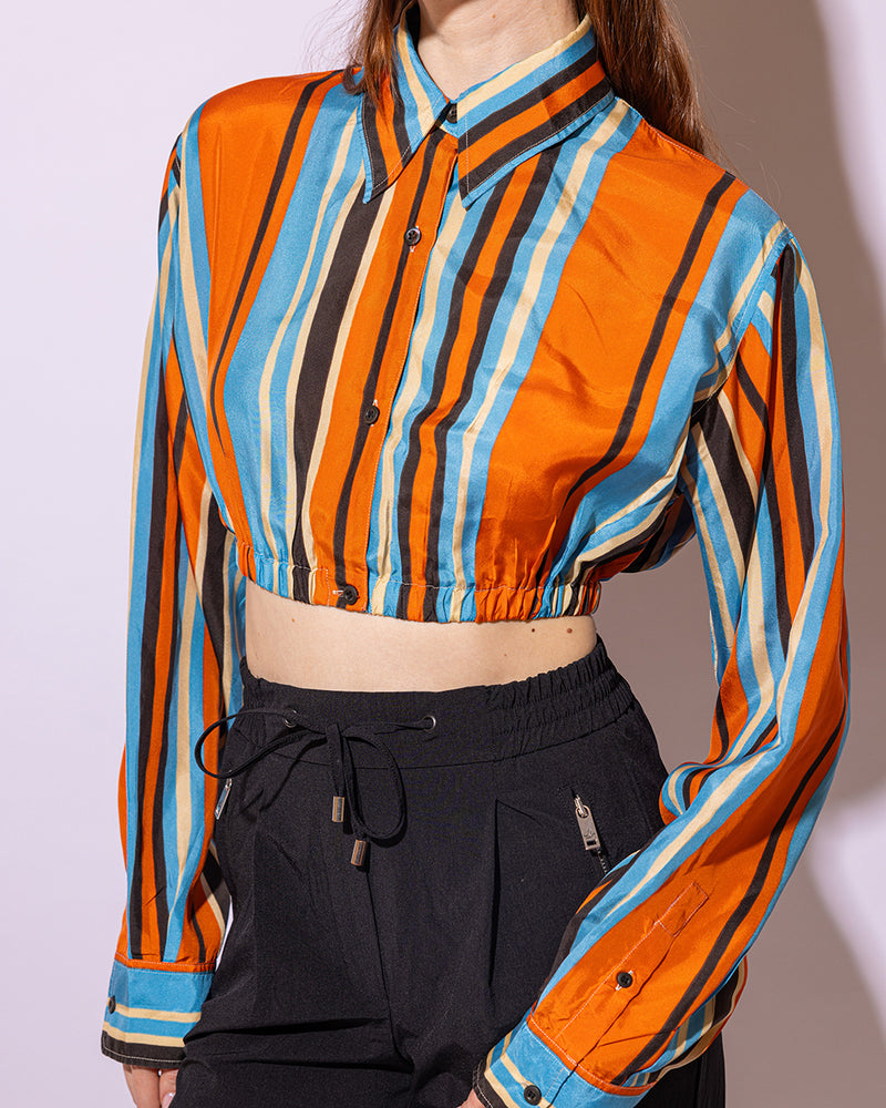 Crop Silk Shirt