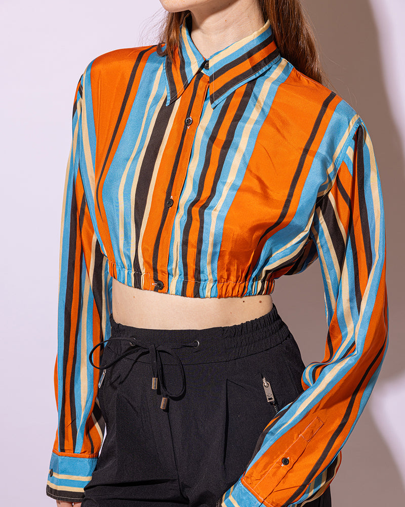 Crop Silk Shirt