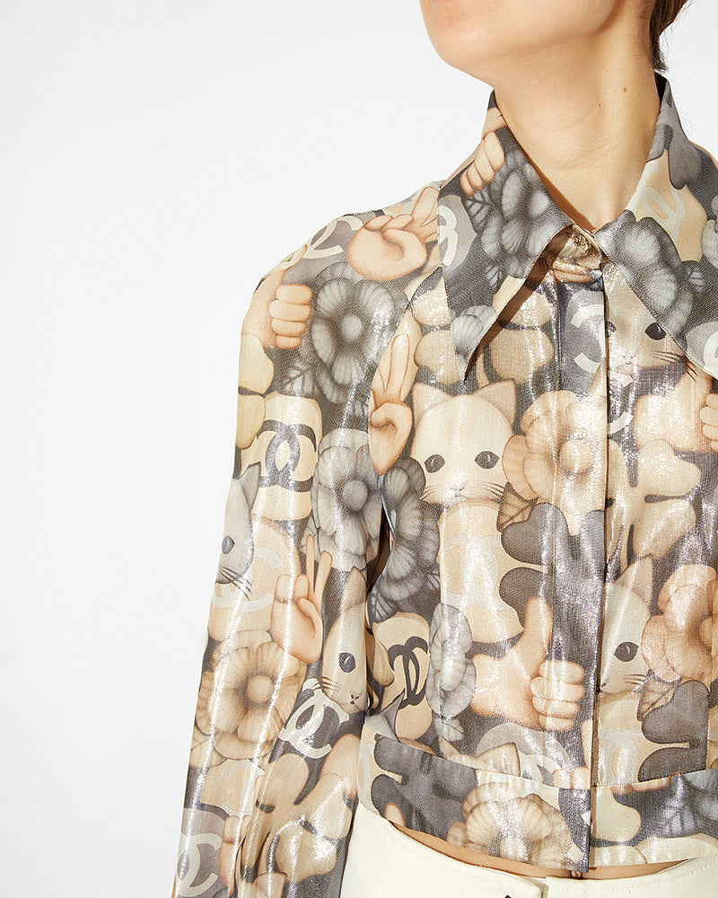 Emoji Cat Blouse