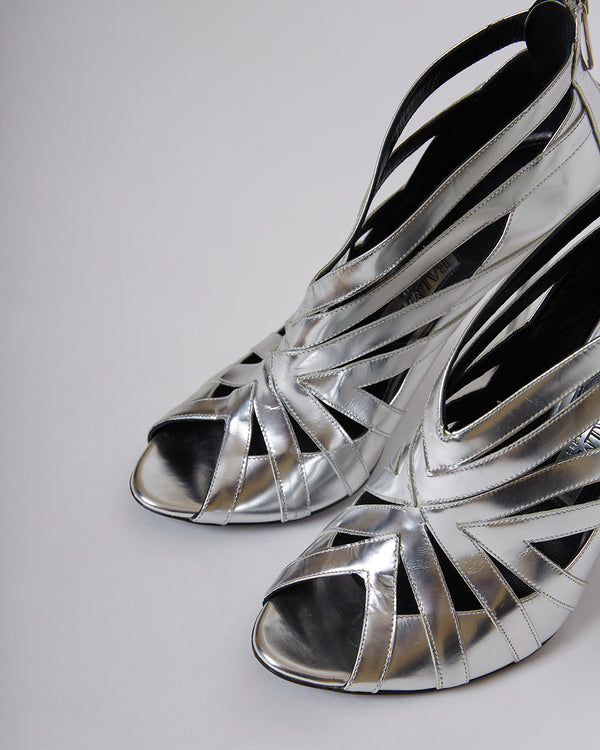 Leather Silver Sandals