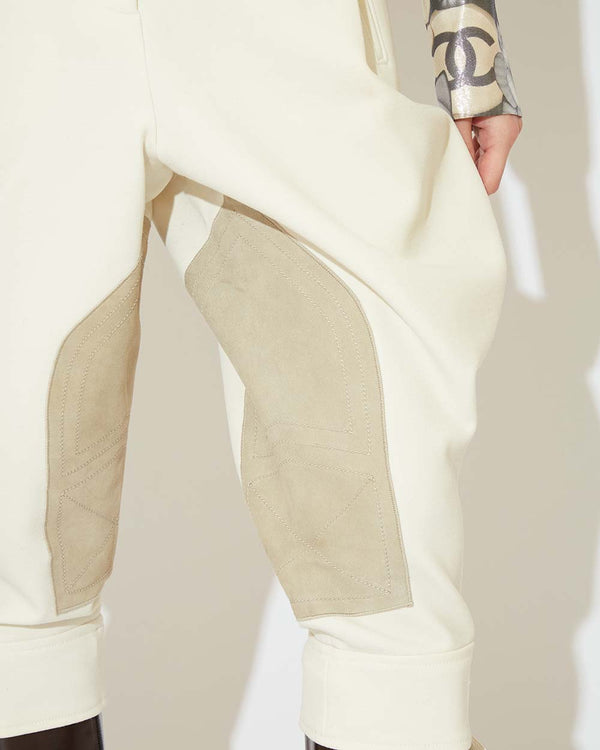 Wool White Capri Pants