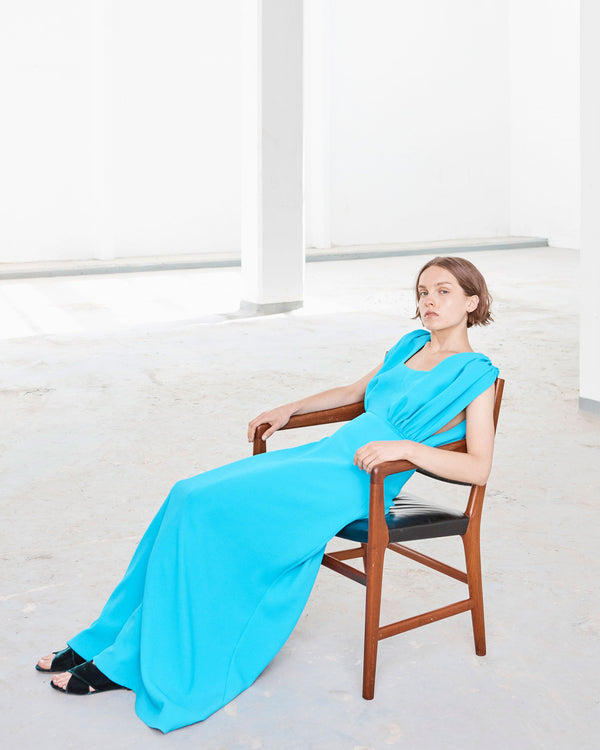 RESORT 2018 BLUE MAXI DRESS