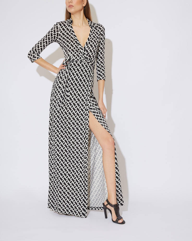 Abigail Silk Jersey Chain Link Wrap Dress THE MODAOLOGY Abigail Silk Jersey Chain Link Wrap Dress THE MODAOLOGY