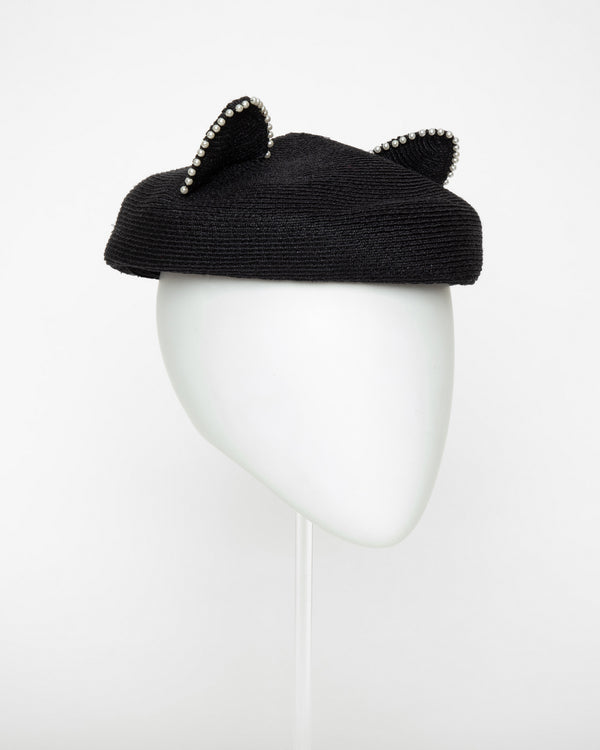 Caterina Pearly Trim Cat-Ear Hat